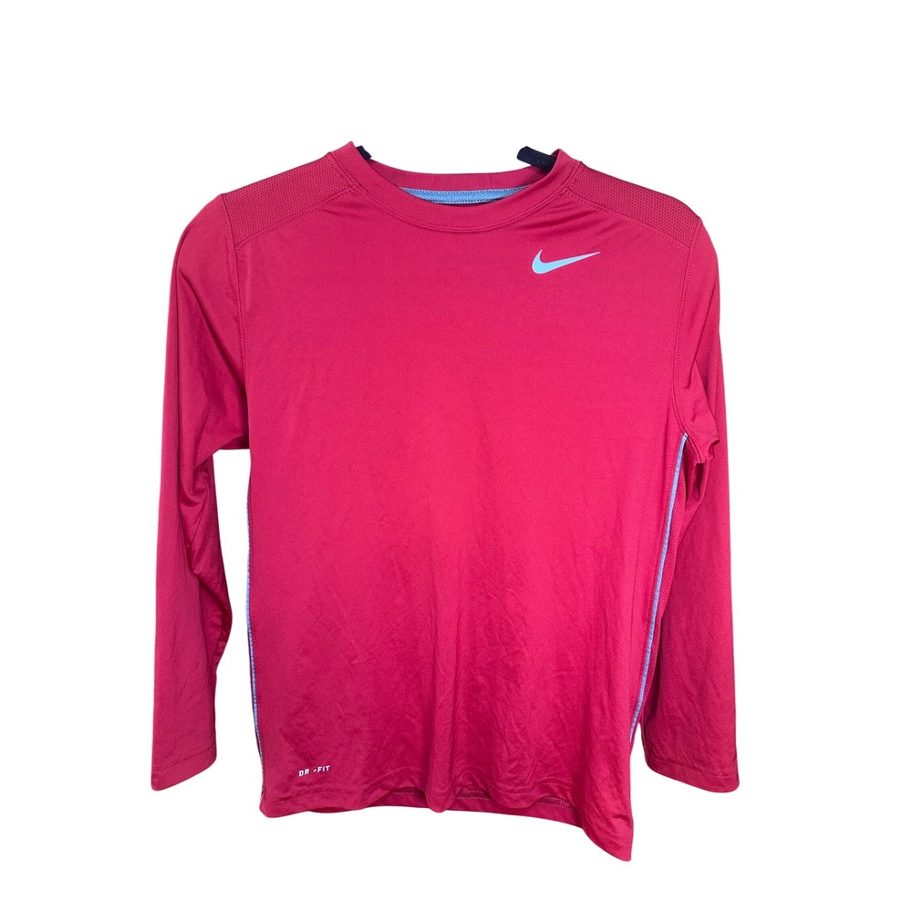 Nike Dri-FIT Mens Red Long Sleeve Training Shirt 707368-687 Size L